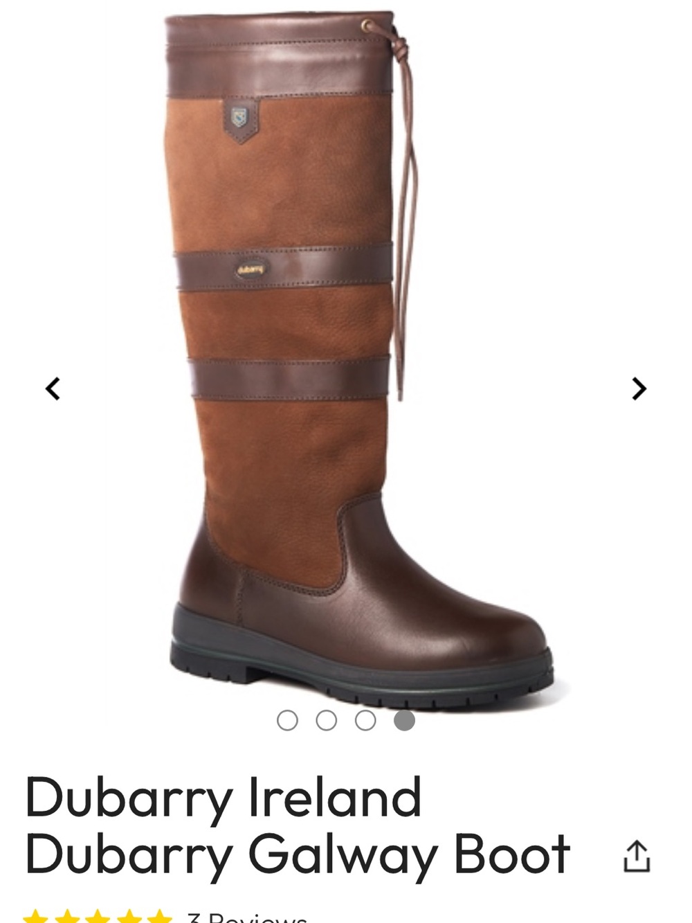 Dubarry of Ireland Brown Leather & Suede Tall Lace-Back Boots